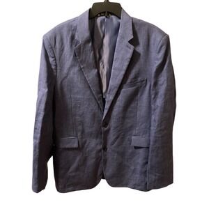 CUBAVERA Collection‎ Linen Blazer Jacket Blue Size XL Lightweight Wedding NWT